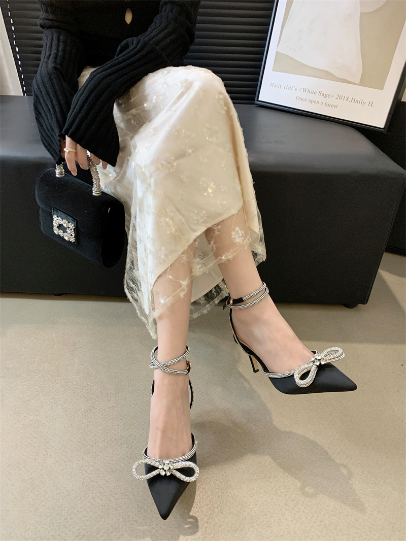 2025 Spring Women's Sparkly High Heel Sandals 35-42 Upgrade