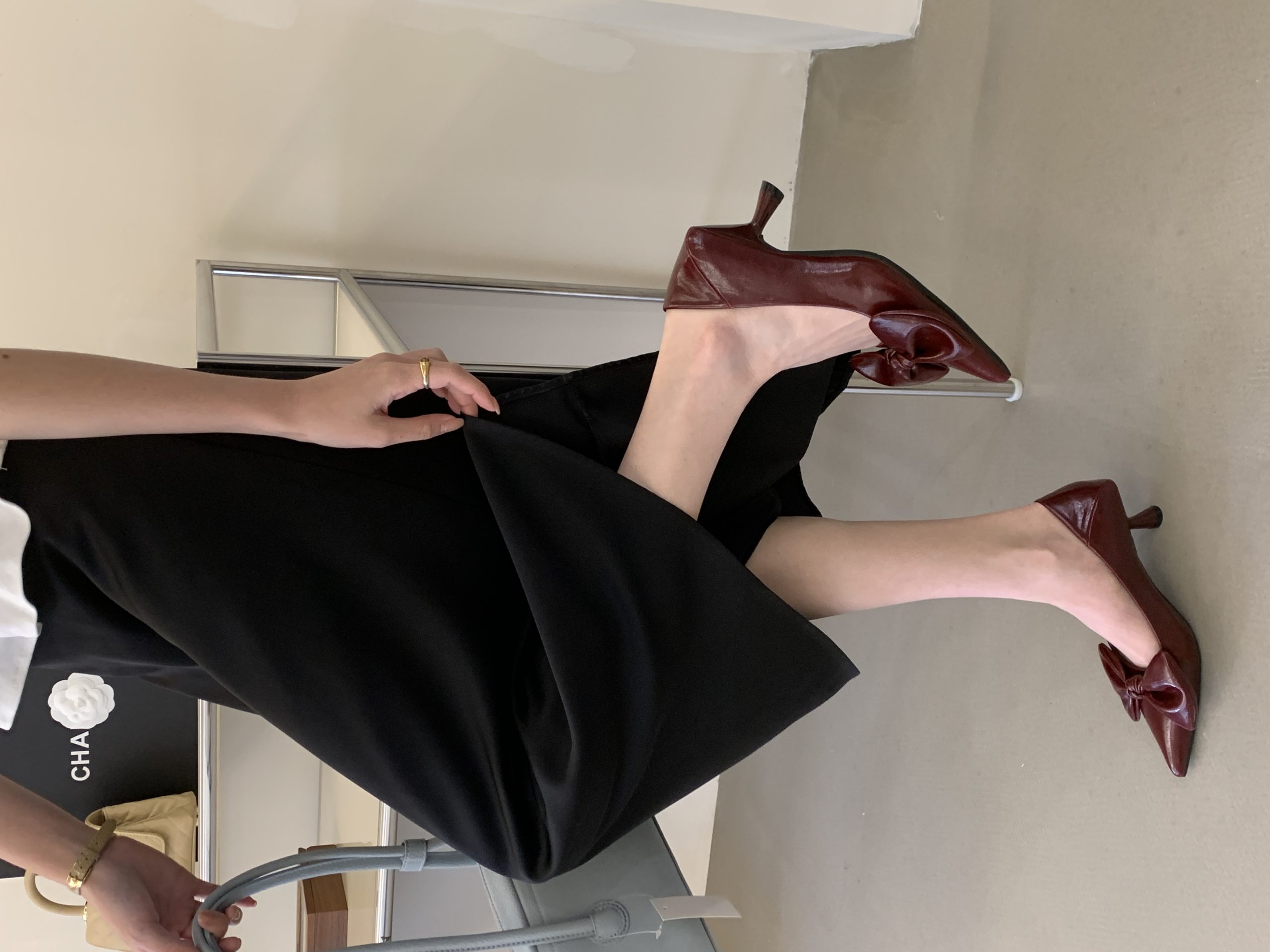 2026 New Bow Pointed Toe Kitten Heel Comfortable Commuter Slip On Women's Shoes - Image 4