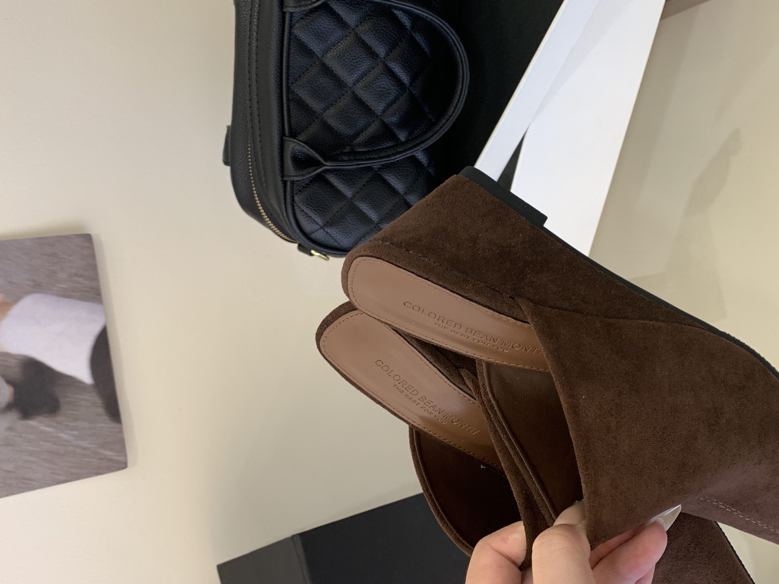2026 New French Style Square Toe Chunky Heel Half Slippers Women Mid Heel One Strap Commuter High Heels - Image 4
