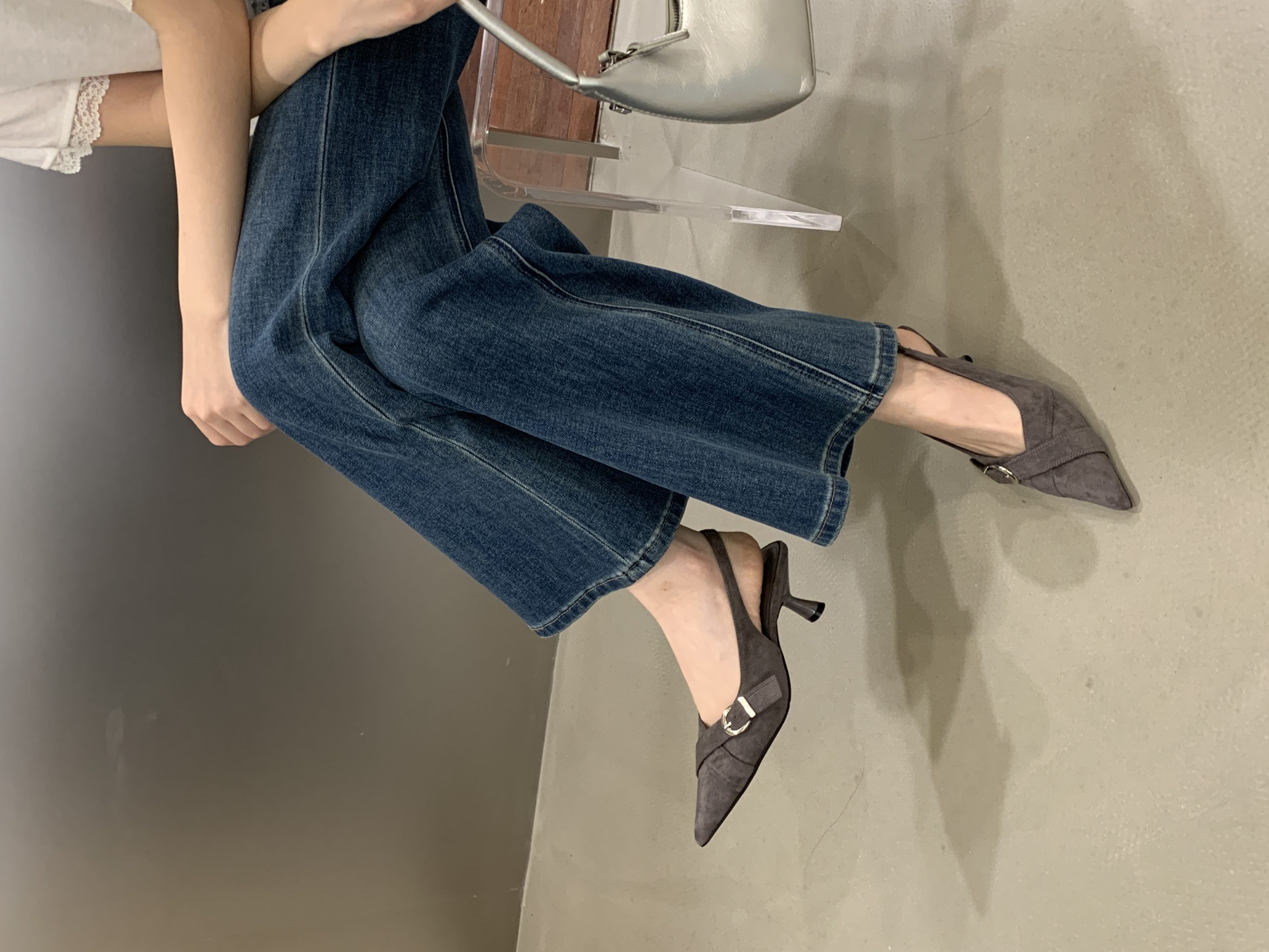 2026 New Spring Summer French Pointed Toe One-Strap Thin Heel Open Back Single Shoes for Women - Style 76a741 - Image 2