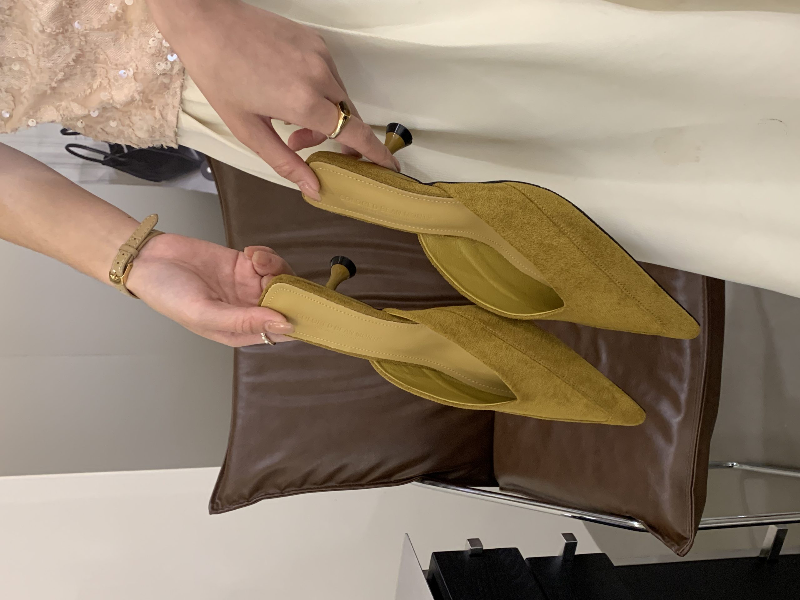 2026 New Spring Summer Women's Slip-On Mule High Heel Shoes Pointed Toe Suede - Image 4