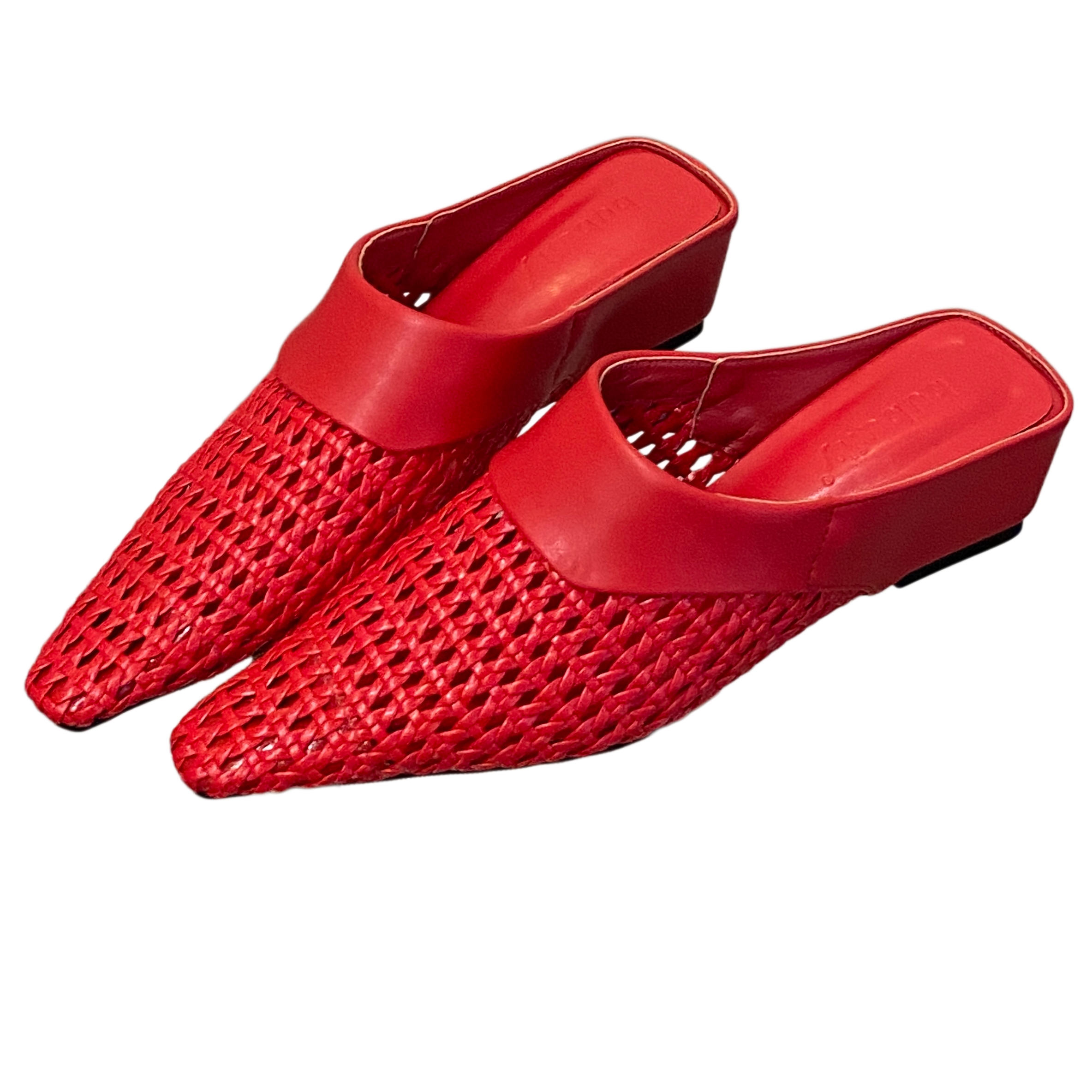 BUBUFLY 2026 Women's Woven Cutout Peep Toe Wedge Sandals with Hidden Heel, Slip-On Low-Top - Image 5