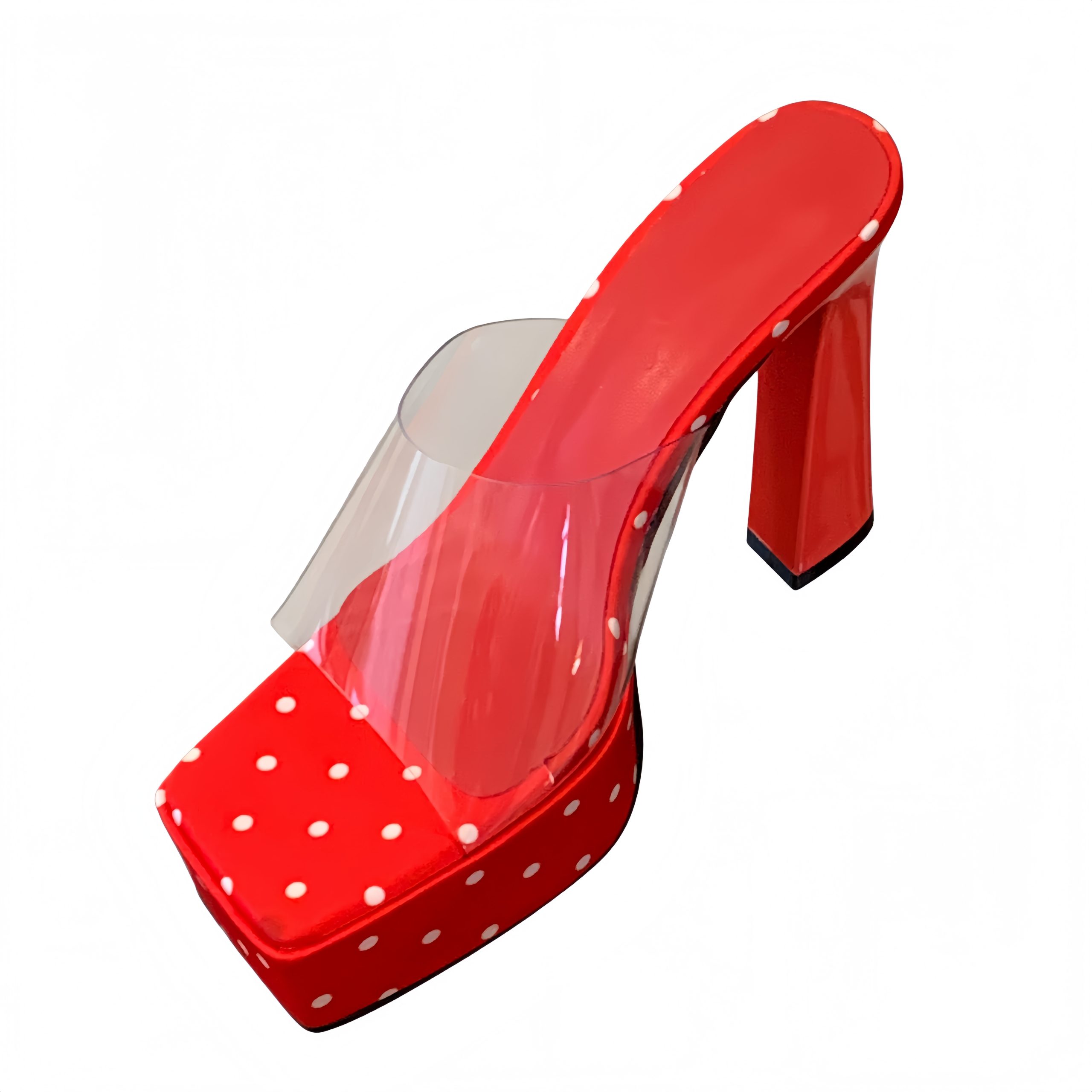 BUBUFLY Women's Polka Dot Platform Slippers 2026 Summer New High Heel Open Toe Sandals - Image 5