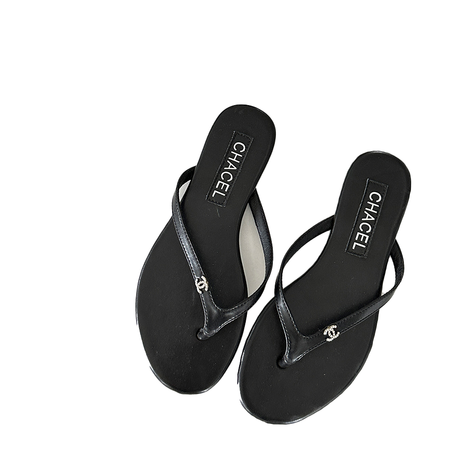 Domiuer 2024 Spring Women's PU Leather Flat Sandals Slippers Low Heel Solid Color - Image 5